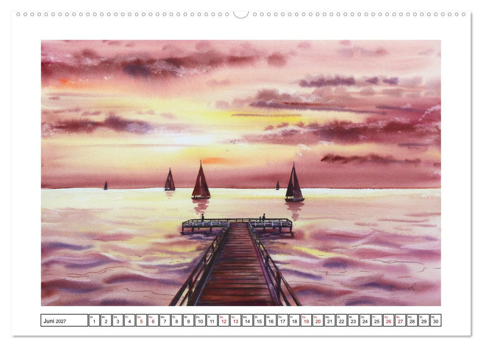 Norddeutschland in Aquarell (CALVENDO Wandkalender 2027)