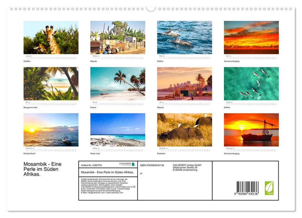 Mosambik - Eine Perle im Süden Afrikas. (CALVENDO Premium Wandkalender 2027)