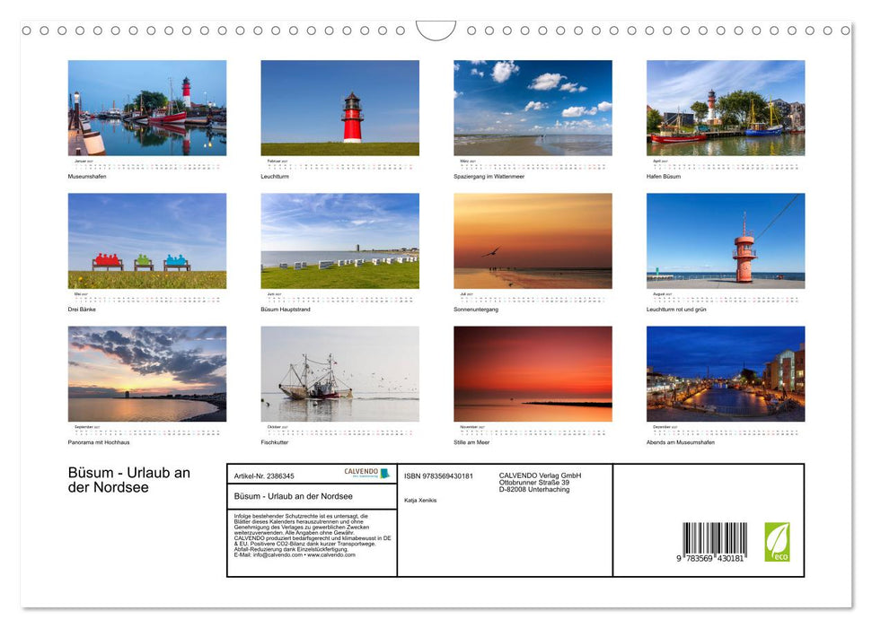 Büsum - Urlaub an der Nordsee (CALVENDO Wandkalender 2027)