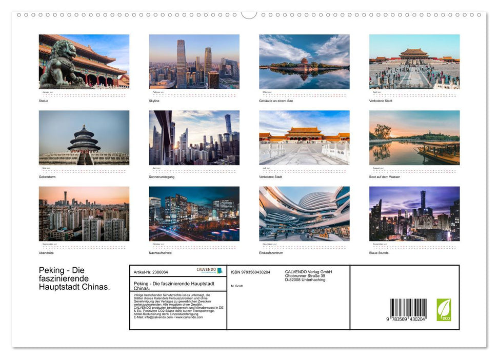 Peking - Die faszinierende Hauptstadt Chinas. (CALVENDO Wandkalender 2027)