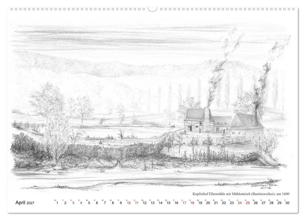 ZeitZeichnen - EinBlick in Stolbergs Geschichte (CALVENDO Premium Wandkalender 2027)