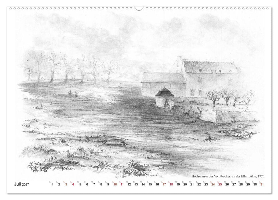 ZeitZeichnen - EinBlick in Stolbergs Geschichte (CALVENDO Premium Wandkalender 2027)