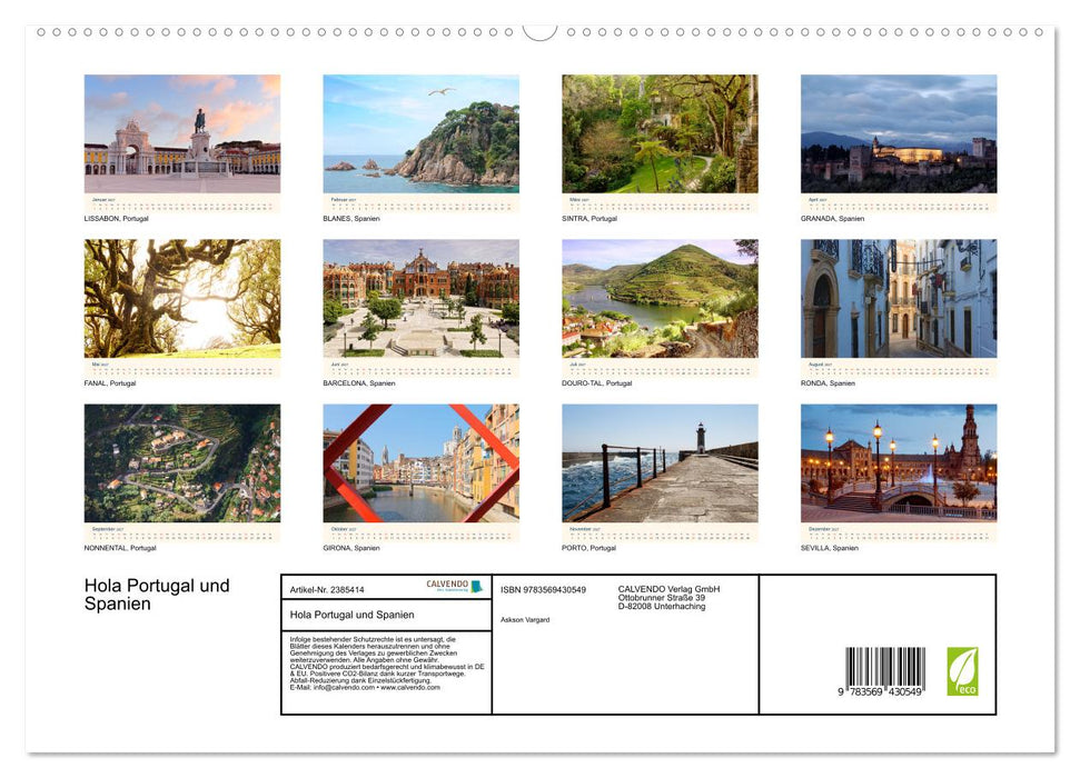 Hola Portugal und Spanien (CALVENDO Premium Wandkalender 2027)