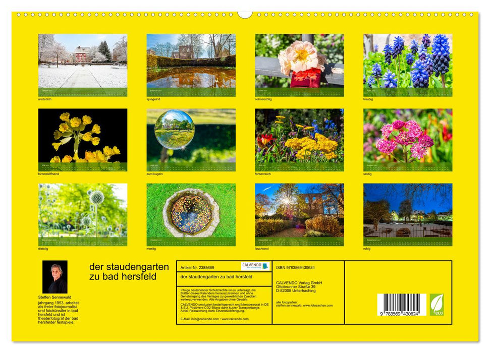 der staudengarten zu bad hersfeld (CALVENDO Premium Wandkalender 2027)