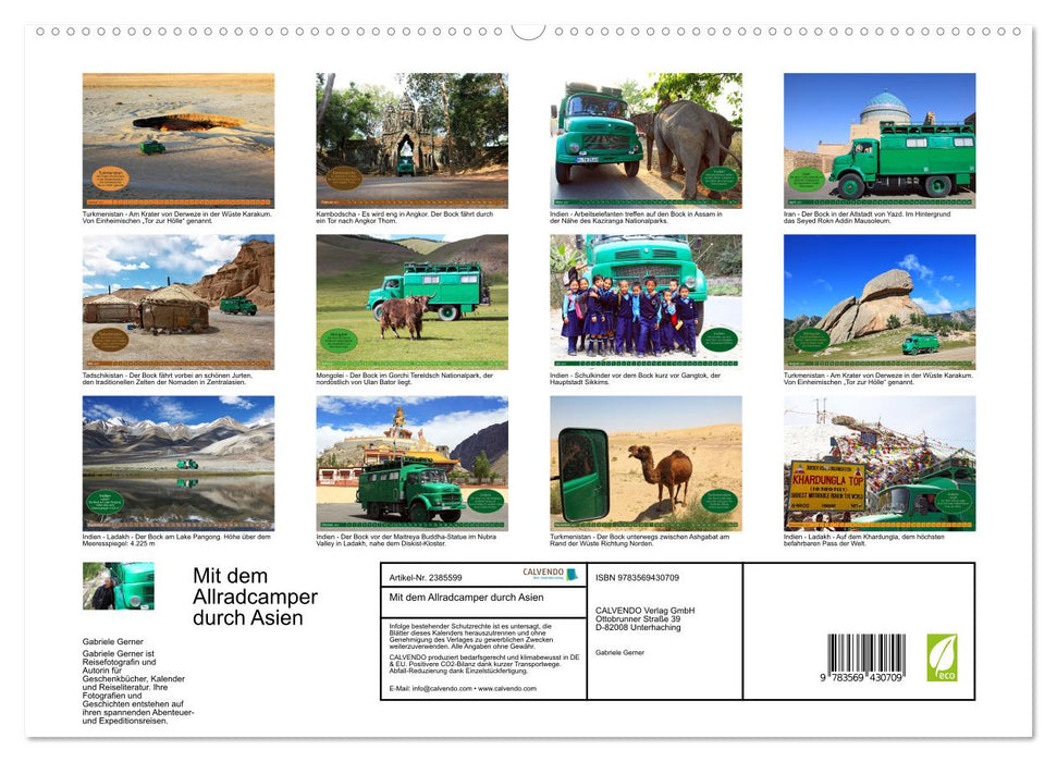 Mit dem Allradcamper durch Asien (CALVENDO Wandkalender 2027)