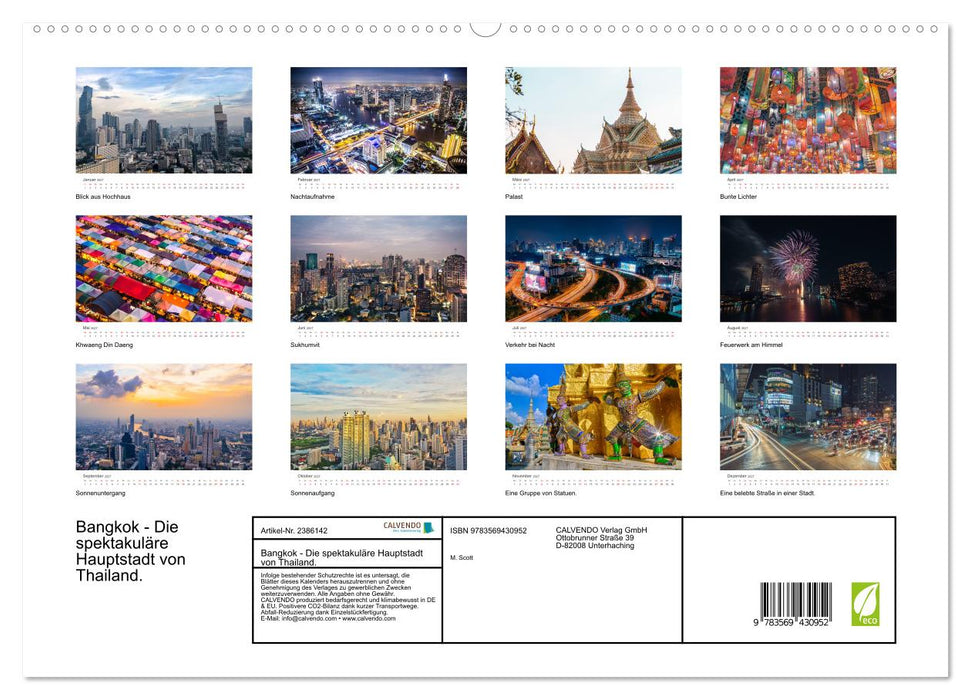 Bangkok - Die spektakuläre Hauptstadt von Thailand. (CALVENDO Premium Wandkalender 2027)