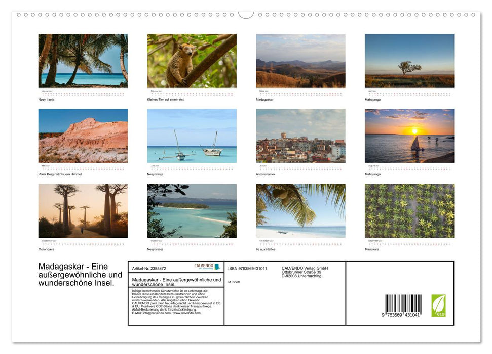 Madagaskar - Eine außergewöhnliche und wunderschöne Insel. (CALVENDO Premium Wandkalender 2027)
