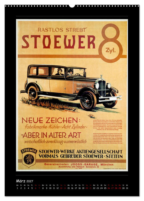 Historische Automobilplakate (CALVENDO Wandkalender 2027)