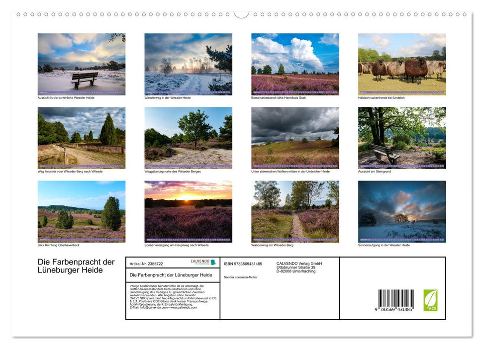 Die Farbenpracht der Lüneburger Heide (CALVENDO Premium Wandkalender 2027)