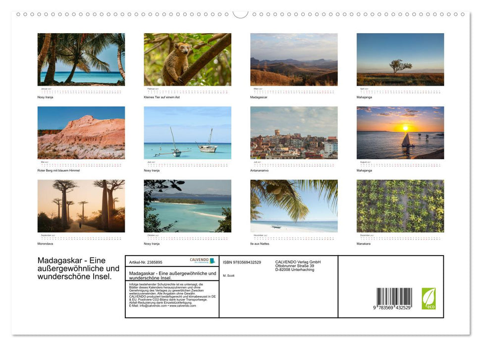 Madagaskar - Eine außergewöhnliche und wunderschöne Insel. (CALVENDO Wandkalender 2027)