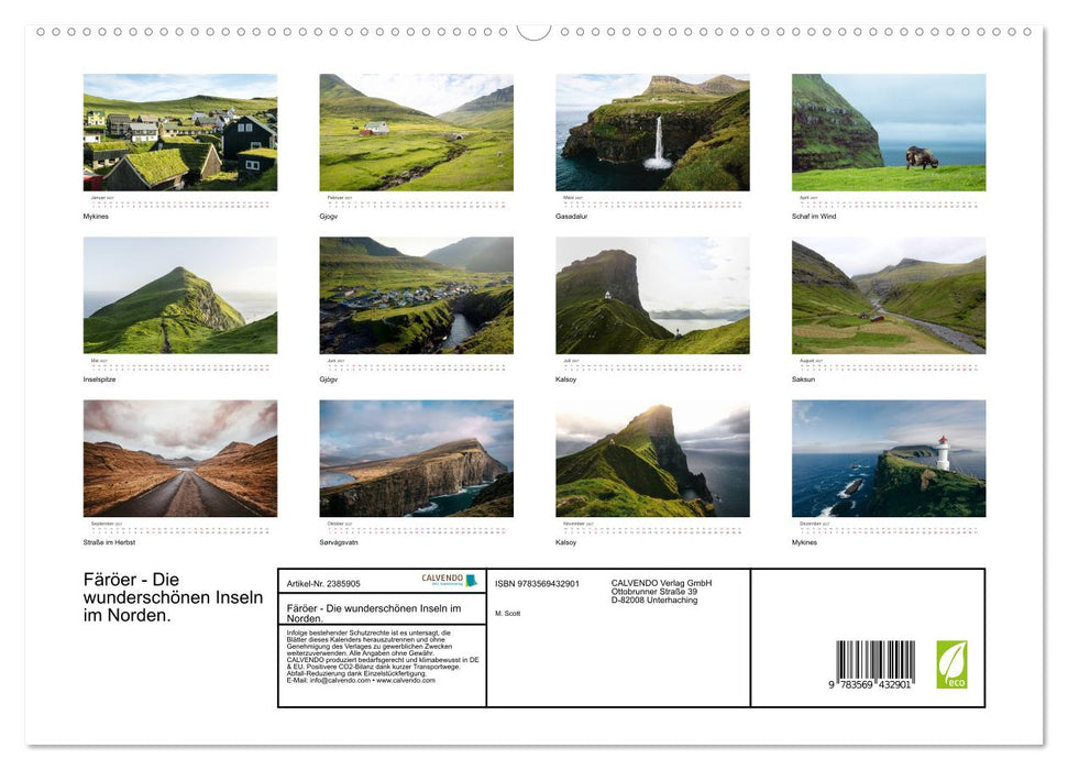 Färöer - Die wunderschönen Inseln im Norden. (CALVENDO Wandkalender 2027)