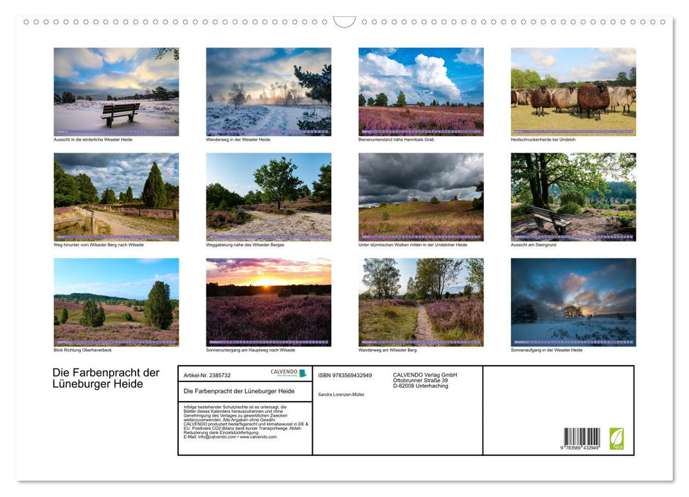 Die Farbenpracht der Lüneburger Heide (CALVENDO Wandkalender 2027)
