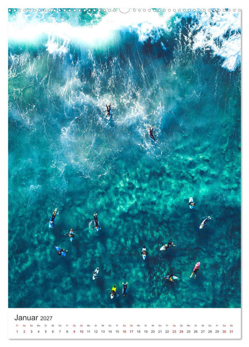 Surfen - Auf der perfekten Welle. (CALVENDO Premium Wandkalender 2027)