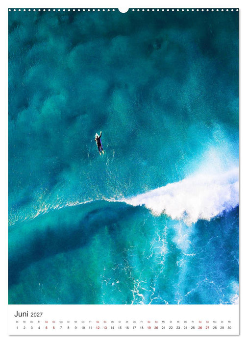 Surfen - Auf der perfekten Welle. (CALVENDO Premium Wandkalender 2027)