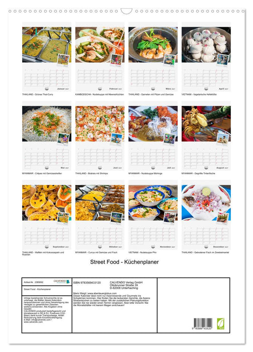 Street Food - Küchenplaner (CALVENDO Wandkalender 2027)