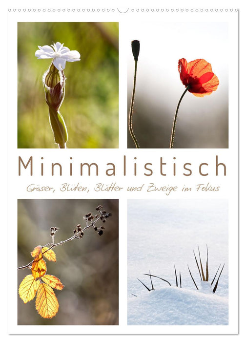 Minimalistisch, Gräser, Blüten, Blätter und Zweige im Fokus (CALVENDO Wandkalender 2027)