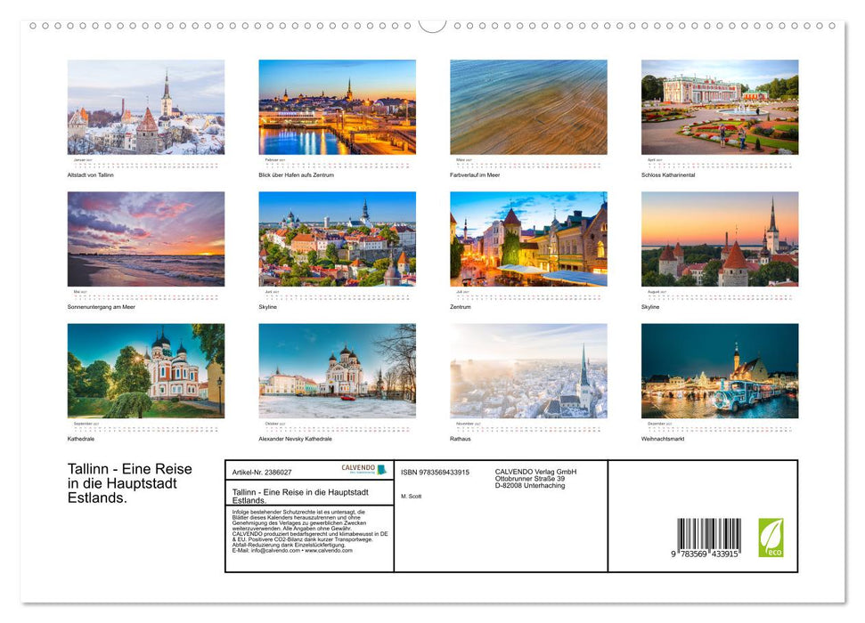 Tallinn - Eine Reise in die Hauptstadt Estlands. (CALVENDO Premium Wandkalender 2027)