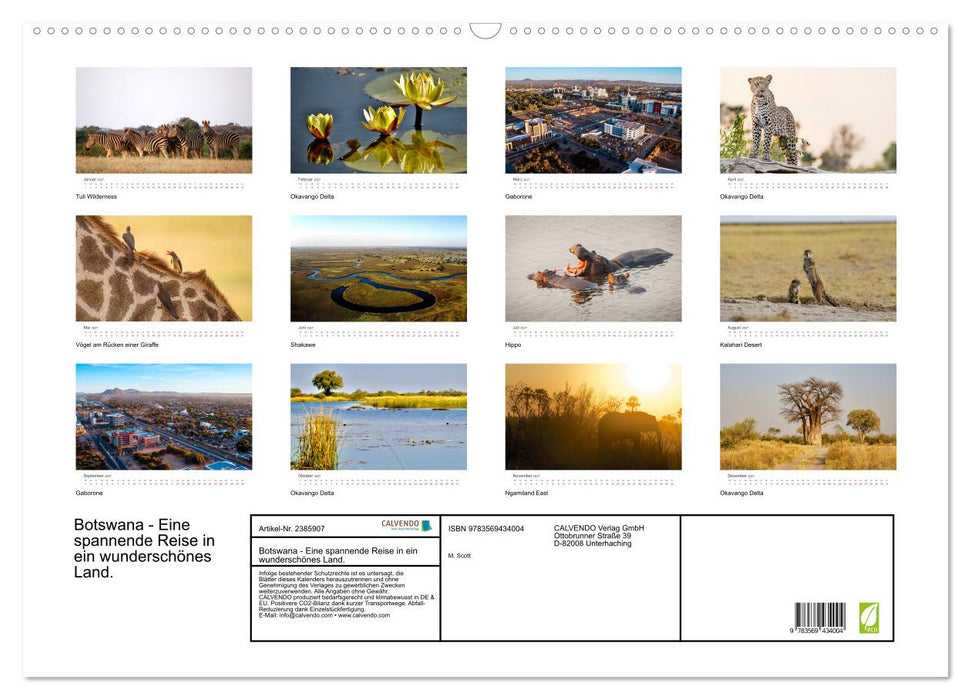 Botswana - Eine spannende Reise in ein wunderschönes Land. (CALVENDO Wandkalender 2027)