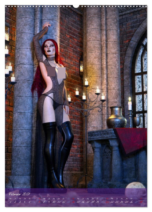 Sexy Goth Girls - Gothic Pin Ups (CALVENDO Wandkalender 2027)