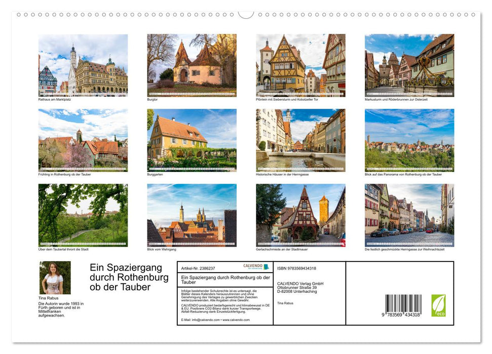 Ein Spaziergang durch Rothenburg ob der Tauber (CALVENDO Premium Wandkalender 2027)