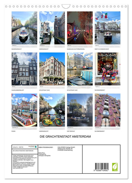 DIE GRACHTENSTADT AMSTERDAM (CALVENDO Wandkalender 2027)