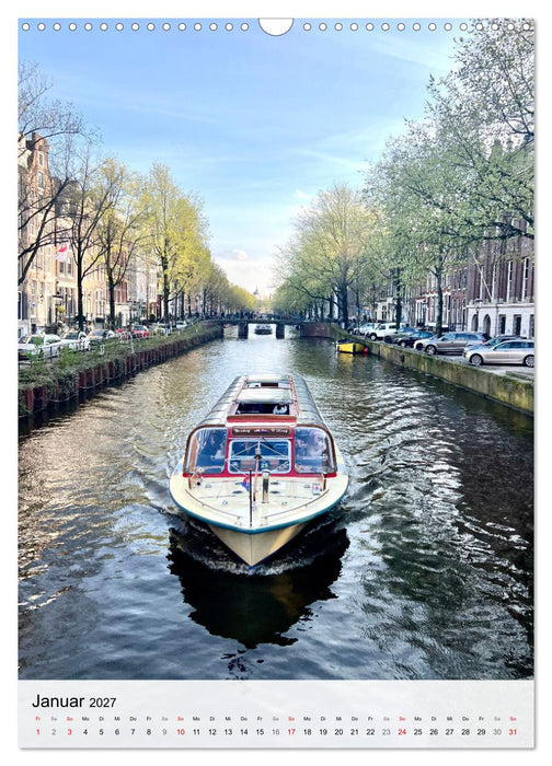 DIE GRACHTENSTADT AMSTERDAM (CALVENDO Wandkalender 2027)