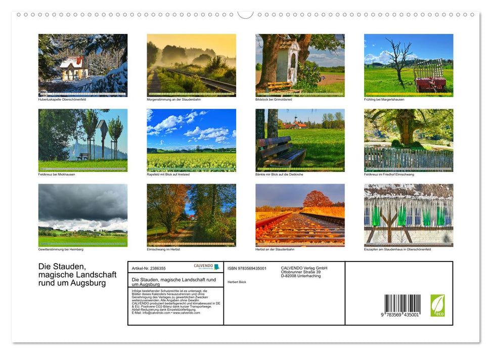 Die Stauden, magische Landschaft rund um Augsburg (CALVENDO Premium Wandkalender 2027)