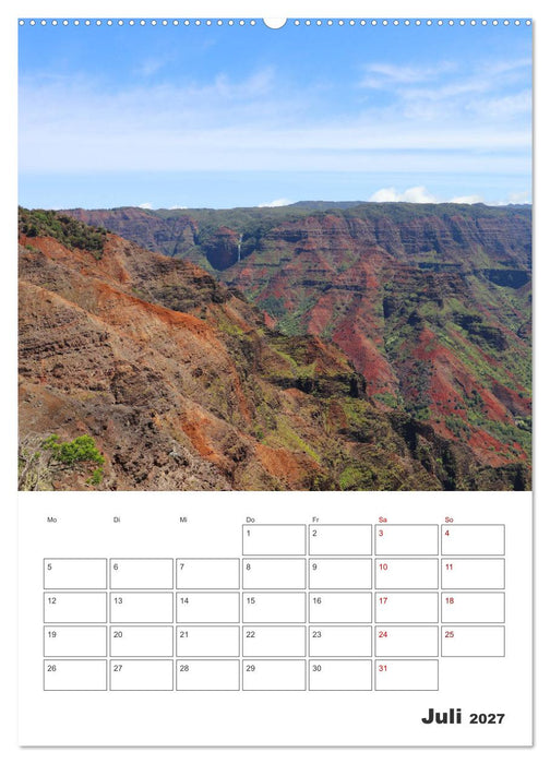 Hawaii - Reiseplaner (CALVENDO Premium Wandkalender 2027)
