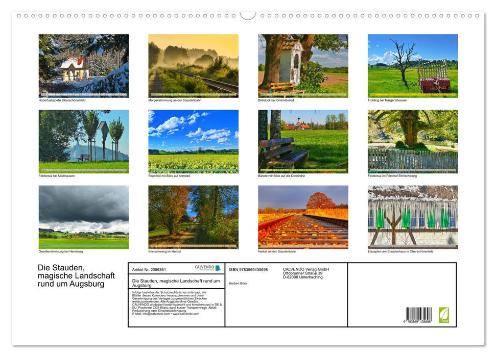 Die Stauden, magische Landschaft rund um Augsburg (CALVENDO Wandkalender 2027)