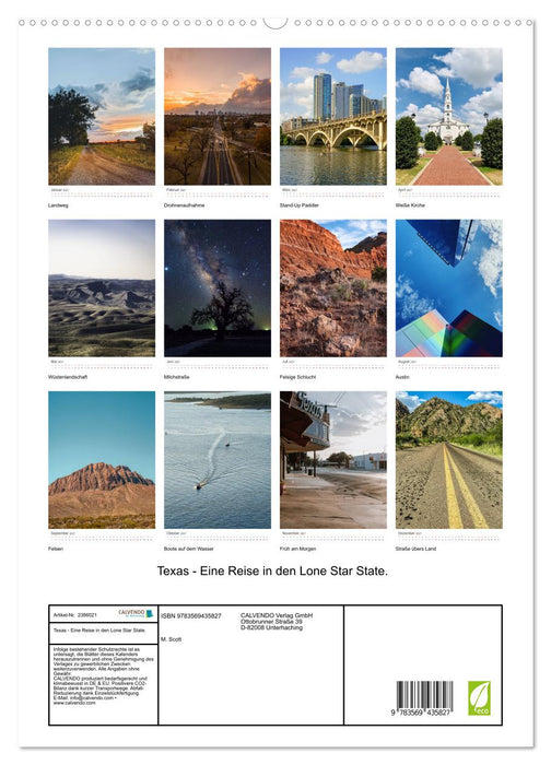 Texas - Eine Reise in den Lone Star State. (CALVENDO Premium Wandkalender 2027)