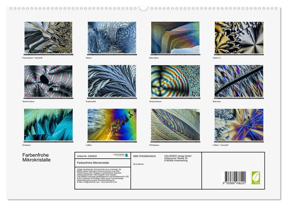 Farbenfrohe Mikrokristalle (CALVENDO Premium Wandkalender 2027)