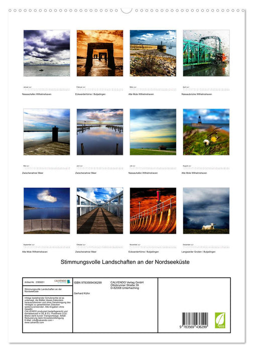 Stimmungsvolle Landschaften an der Nordseeküste (CALVENDO Premium Wandkalender 2027)