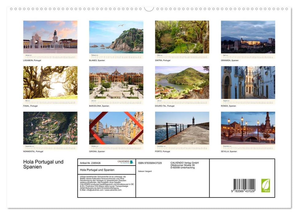 Hola Portugal und Spanien (CALVENDO Wandkalender 2027)