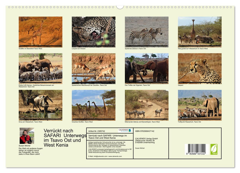 Verrückt nach SAFARI Unterwegs im Tsavo Ost und West Kenia (CALVENDO Wandkalender 2027)