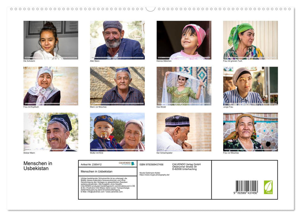Menschen in Usbekistan (CALVENDO Wandkalender 2027)