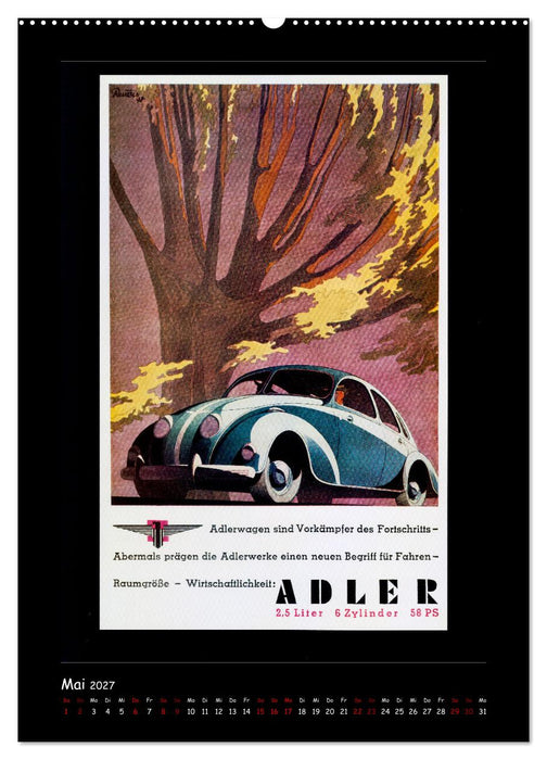 Historische Automobilplakate (CALVENDO Premium Wandkalender 2027)