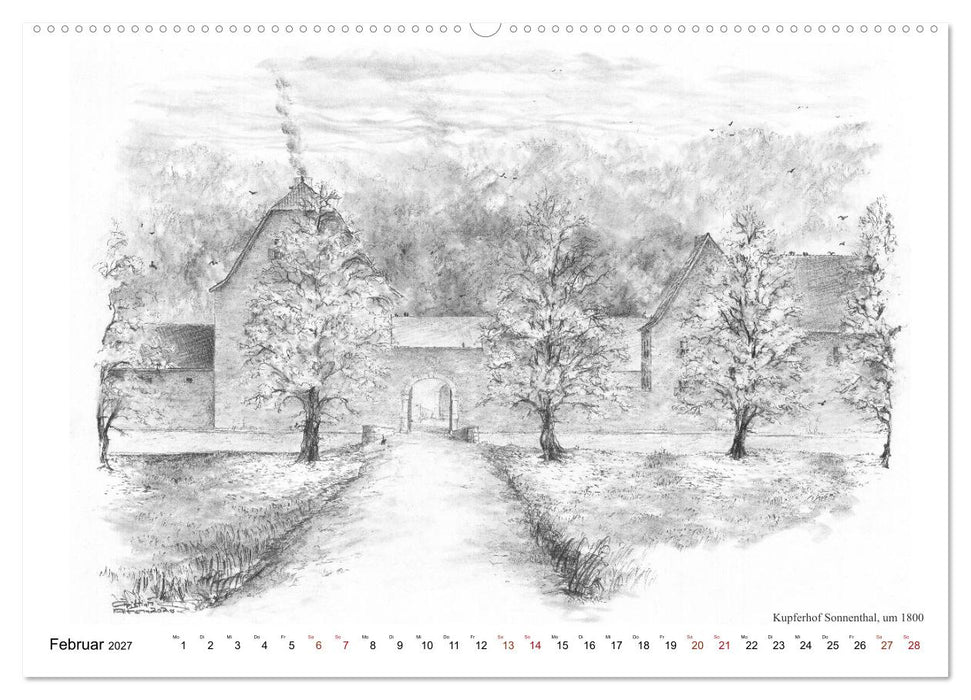 ZeitZeichnen - EinBlick in Stolbergs Geschichte (CALVENDO Wandkalender 2027)
