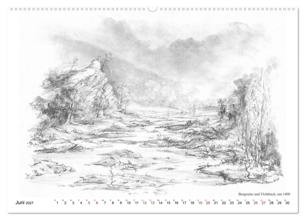 ZeitZeichnen - EinBlick in Stolbergs Geschichte (CALVENDO Wandkalender 2027)