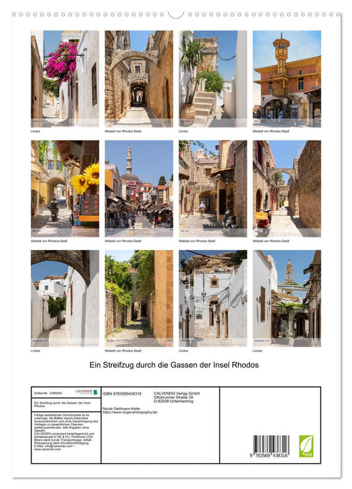 Ein Streifzug durch die Gassen der Insel Rhodos (CALVENDO Wandkalender 2027)