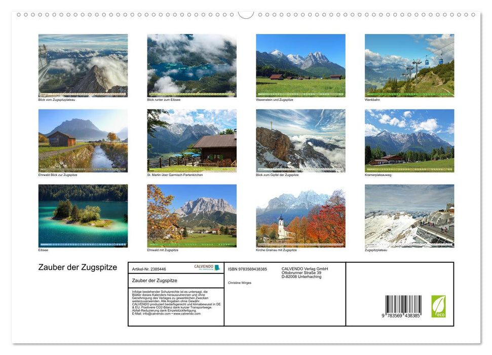 Zauber der Zugspitze (CALVENDO Premium Wandkalender 2027)