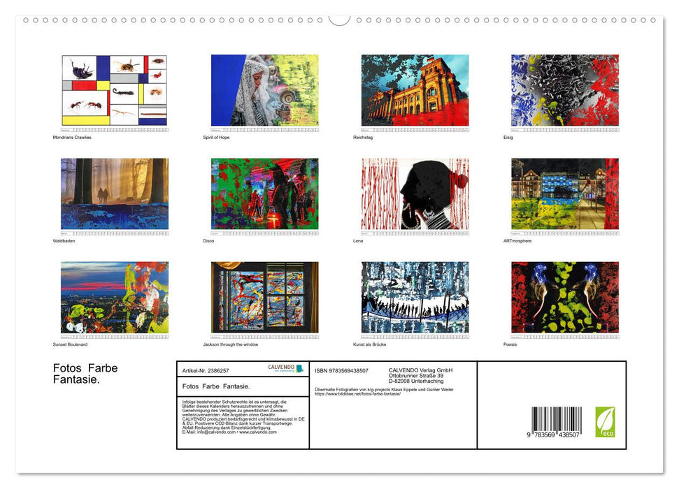 Fotos Farbe Fantasie. (CALVENDO Premium Wandkalender 2027)