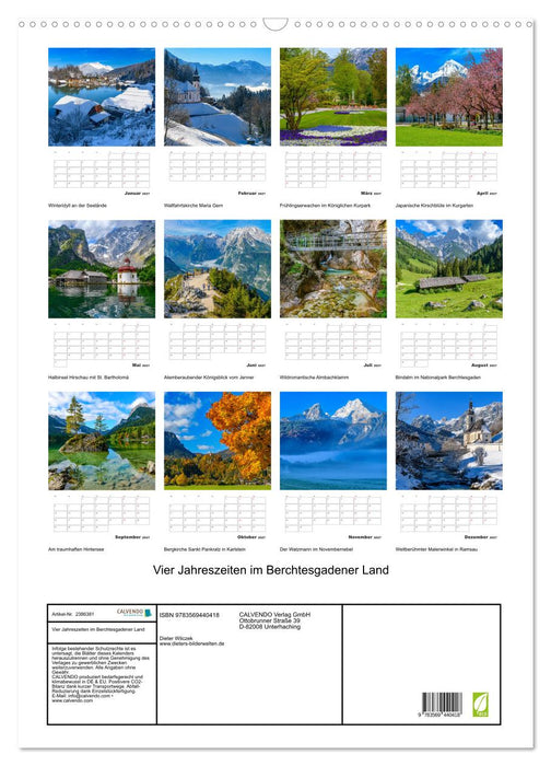 Vier Jahreszeiten im Berchtesgadener Land (CALVENDO Wandkalender 2027)