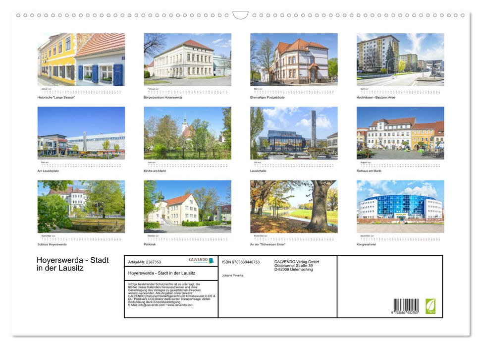 Hoyerswerda - Stadt in der Lausitz (CALVENDO Wandkalender 2027)