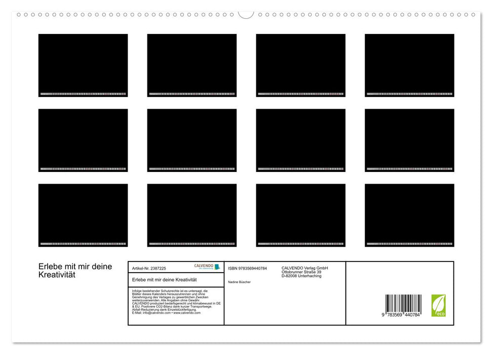 Erlebe mit mir deine Kreativität (CALVENDO Wandkalender 2027)