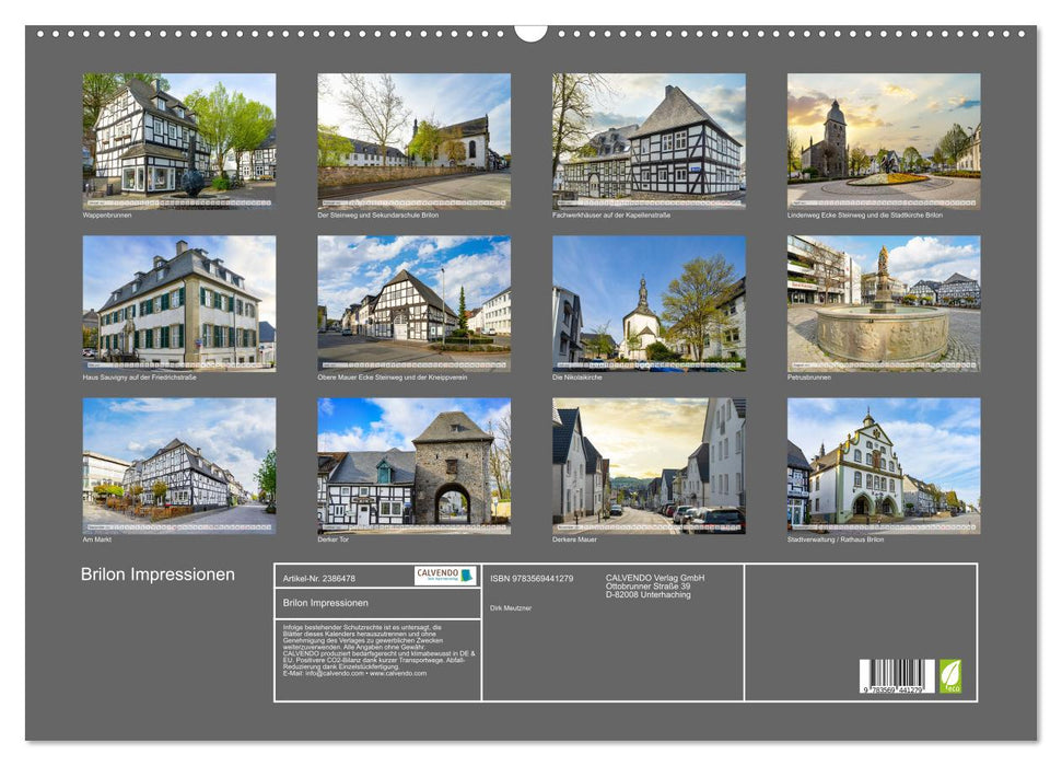 Brilon Impressionen (CALVENDO Wandkalender 2027)