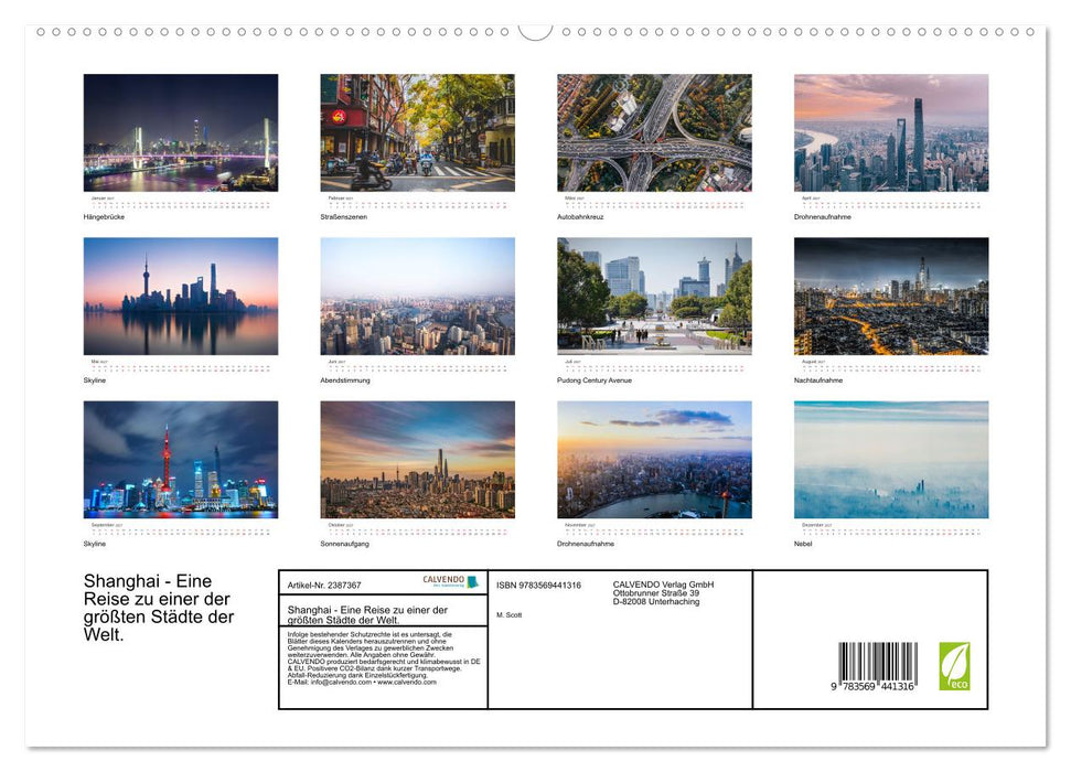 Shanghai - Eine Reise zu einer der größten Städte der Welt. (CALVENDO Wandkalender 2027)