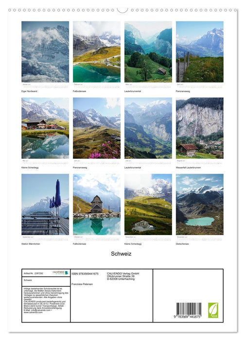Schweiz (CALVENDO Premium Wandkalender 2027)