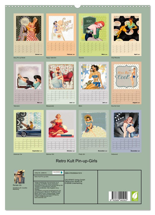 Retro Kult Pin-up-Girls (CALVENDO Wandkalender 2027)