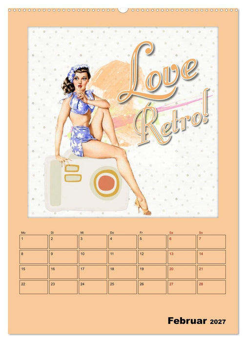 Retro Kult Pin-up-Girls (CALVENDO Wandkalender 2027)