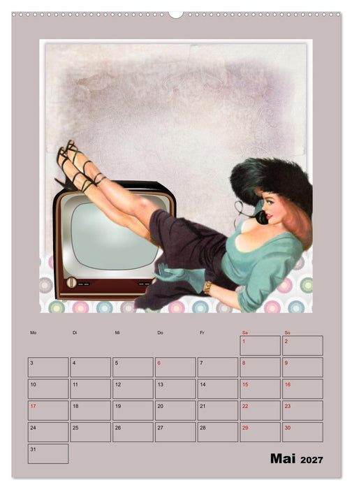 Retro Kult Pin-up-Girls (CALVENDO Wandkalender 2027)